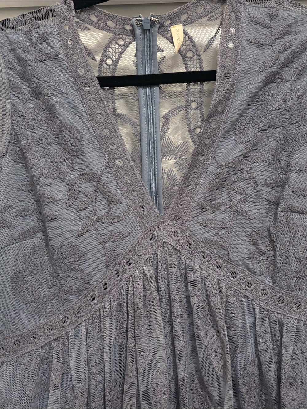 Pinkblush Embroidered V-Neck Dress